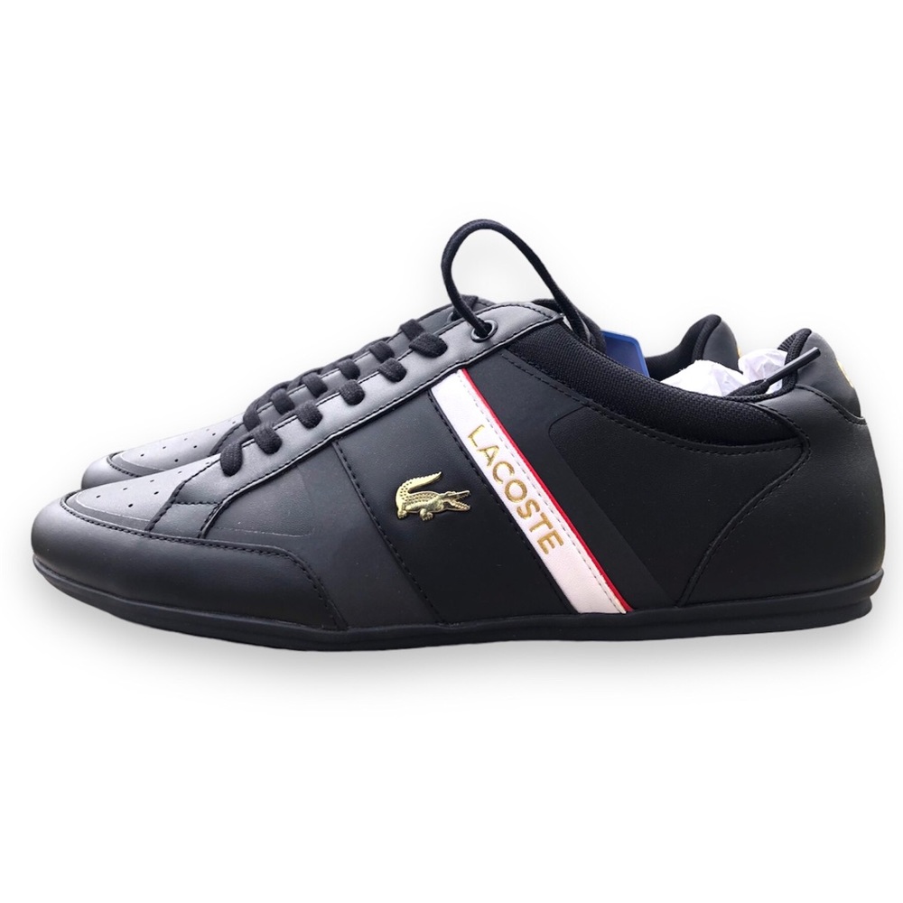 Men’s Lacoste Chaymon Tech 0121 Black Sneakers Size 8.5